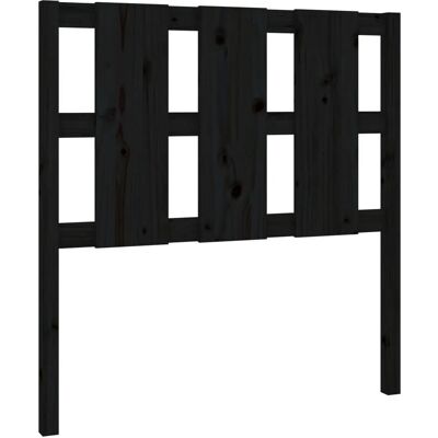 vidaXL Kopfteil Schwarz 105,5x4x100 cm Massives Kiefernholz - Kopfteil vidaXL Kopfteil Schwarz 105,5x4x100 cm Massives Kiefernholz - Kopfteil