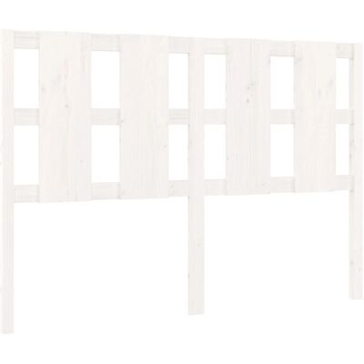 vidaXL Kopfteil Weiß 145.5x4x100 cm Massives Kiefernholz - Kopfteil vidaXL Kopfteil Weiß 145.5x4x100 cm Massives Kiefernholz - Kopfteil