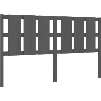 vidaXL Graues Massivholz-Kopfteil - Kopfteil für Bett vidaXL Graues Massivholz-Kopfteil - Kopfteil für Bett