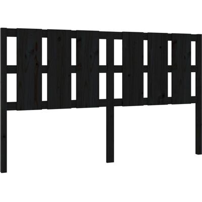 vidaXL Kopfteile 185.5x4x100 cm Massiv Kiefer Schwarz - Kopfteil vidaXL Kopfteile 185.5x4x100 cm Massiv Kiefer Schwarz - Kopfteil