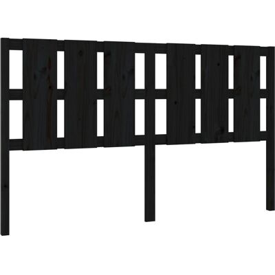 vidaXL Kopfteil Schwarz - 205,5x4x100 cm, Massives Kiefernholz vidaXL Kopfteil Schwarz - 205,5x4x100 cm, Massives Kiefernholz