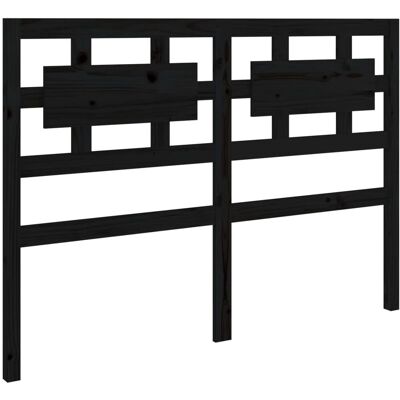 vidaXL Massivholz Kiefer Betthaupt - Schwarz - 125.5x4x100 cm - Betthaupt vidaXL Massivholz Kiefer Betthaupt - Schwarz - 125.5x4x100 cm - Betthaupt