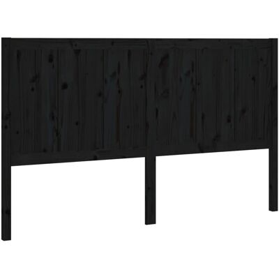 vidaXL Musta sängynpääty 125.5x4x100 cm Puinen sängynrunko koristelu vidaXL Musta sängynpääty 125.5x4x100 cm Puinen sängynrunko koristelu