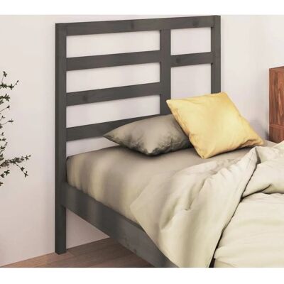 vidaXL Kopfteil Grau 81x4x104 cm Massives Kiefernholz - Bettkopfteil vidaXL Kopfteil Grau 81x4x104 cm Massives Kiefernholz - Bettkopfteil
