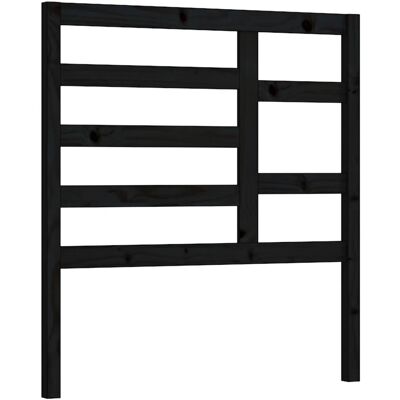 vidaXL Kopfteil Schwarz 106x4x104 cm Massiv Kiefer - Kopfteil vidaXL Kopfteil Schwarz 106x4x104 cm Massiv Kiefer - Kopfteil