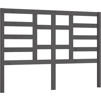 vidaXL Kopfteil Grau 146x4x104 cm Massiv Kiefernholz - Kopfteil vidaXL Kopfteil Grau 146x4x104 cm Massiv Kiefernholz - Kopfteil