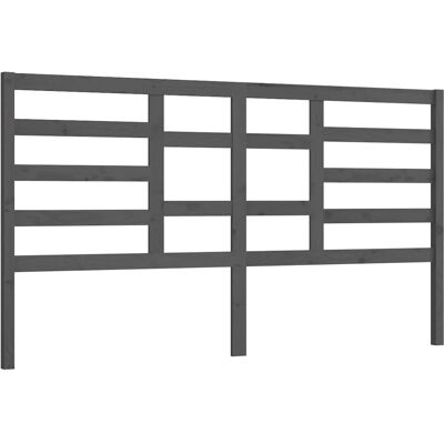 vidaXL Kopfteil Grau 206x4x104 cm Massivkiefernholz vidaXL Kopfteil Grau 206x4x104 cm Massivkiefernholz