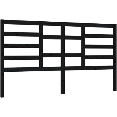 vidaXL Kopfhauptteil Schwarz 206x4x104 cm Massives Kiefernholz - Kopfteil vidaXL Kopfhauptteil Schwarz 206x4x104 cm Massives Kiefernholz - Kopfteil