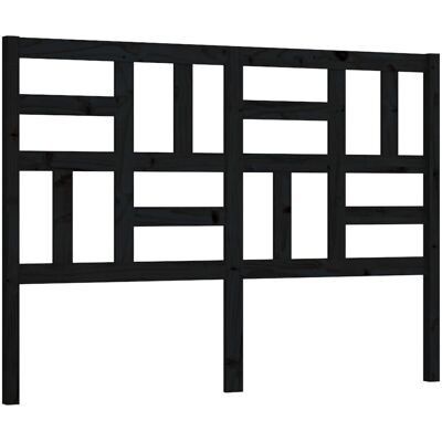 vidaXL Kopfteil Schwarz 126x4x104 cm Massiv Kiefernholz - Kopfteil vidaXL Kopfteil Schwarz 126x4x104 cm Massiv Kiefernholz - Kopfteil