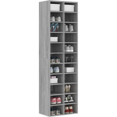 vidaXL Graues Sonoma Schuhschrank Holz - Schuhregal vidaXL Graues Sonoma Schuhschrank Holz - Schuhregal
