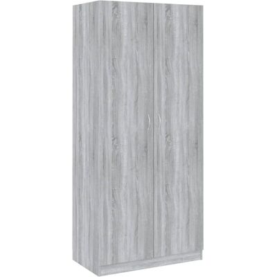 vidaXL Sonoma Grijs Garderobe - Opbergkast vidaXL Sonoma Grijs Garderobe - Opbergkast
