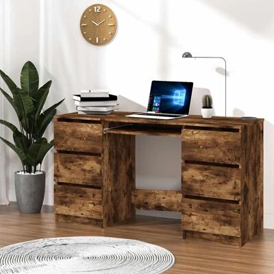 vidaXL Røget eg 140cm Skrivebord vidaXL Røget eg 140cm Skrivebord