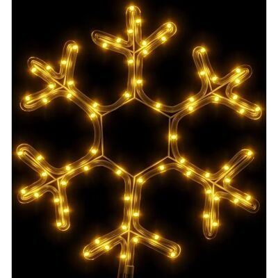 vidaXL Flocon de Neige 72 LEDs Blanc Chaud - Décoration Flocon de Neige LED - Publicité vidaXL Flocon de Neige 72 LEDs Blanc Chaud - Décoration Flocon de Neige LED - Publicité