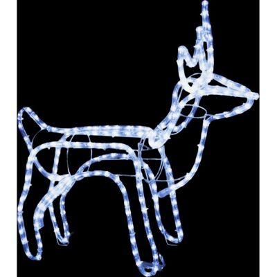 vidaXL - LED Reindeer - 60x30x60 cm - White - Figure vidaXL - LED Reindeer - 60x30x60 cm - White - Figure