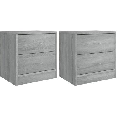 vidaXL Niche de nuit - 2 tiroirs - 40x30x40 cm - Sonoma gris - Table de nuit - Publicité vidaXL Niche de nuit - 2 tiroirs - 40x30x40 cm - Sonoma gris - Table de nuit - Publicité