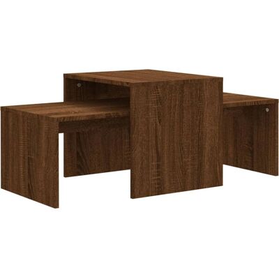 vidaXL 815548 Kaffeetisch-Set Dunkel Eiche - Kaffeetisch-Set vidaXL 815548 Kaffeetisch-Set Dunkel Eiche - Kaffeetisch-Set