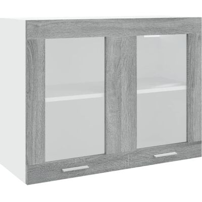 vidaXL Graues Sonoma Küchen-Schrank - Spanplatte - 80x31x60 cm vidaXL Graues Sonoma Küchen-Schrank - Spanplatte - 80x31x60 cm