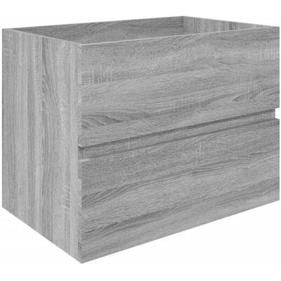 vidaXL Meuble Lavabo Gris Sonoma - Rangement salle de bain - Publicité vidaXL Meuble Lavabo Gris Sonoma - Rangement salle de bain - Publicité