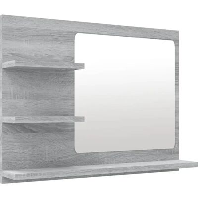 vidaXL Graues Sonoma Badezimmer Spiegel - 60x10,5x45 cm Holzdekor vidaXL Graues Sonoma Badezimmer Spiegel - 60x10,5x45 cm Holzdekor