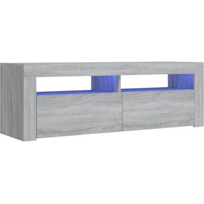 vidaXL 815688 Graues Sonoma TV-Schrank mit LED-Lichtern - TV-Schrank vidaXL 815688 Graues Sonoma TV-Schrank mit LED-Lichtern - TV-Schrank