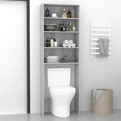 Armoire à laver vidaXL Gris Sonoma 64x24x190 cm - Meuble de Lave-Linge - Publicité Armoire à laver vidaXL Gris Sonoma 64x24x190 cm - Meuble de Lave-Linge - Publicité