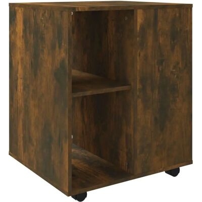 Armoire à Roulettes en Chêne Fumé vidaXL - 60x53x72 cm - Publicité Armoire à Roulettes en Chêne Fumé vidaXL - 60x53x72 cm - Publicité