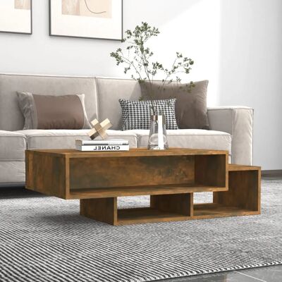vidaXL Geräucherter Eichen Couchtisch - Sperrholz - 105x55x32 cm vidaXL Geräucherter Eichen Couchtisch - Sperrholz - 105x55x32 cm