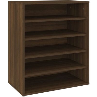 vidaXL Brauner Eichen Schuhschrank - Holzregal - Schuhorganizer - 60x35x70 cm vidaXL Brauner Eichen Schuhschrank - Holzregal - Schuhorganizer - 60x35x70 cm