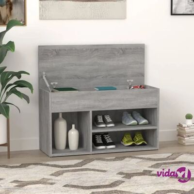 vidaXL Graues Sonoma Schuhbank Holzaufbewahrung - Schuh Organizer vidaXL Graues Sonoma Schuhbank Holzaufbewahrung - Schuh Organizer