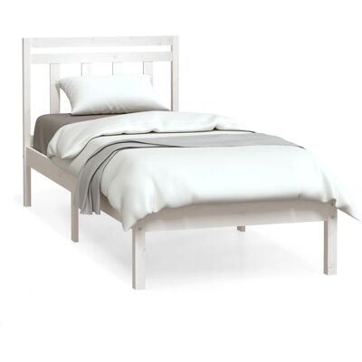 vidaXL 3100575 Bedframe - Wit den 90x200cm vidaXL 3100575 Bedframe - Wit den 90x200cm