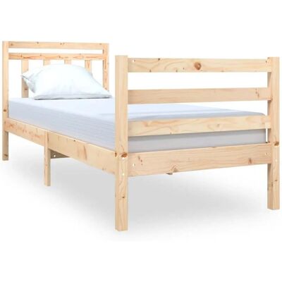 vidaXL Bettgestell 75x190cm - Massivholz Schlafzimmermöbel vidaXL Bettgestell 75x190cm - Massivholz Schlafzimmermöbel