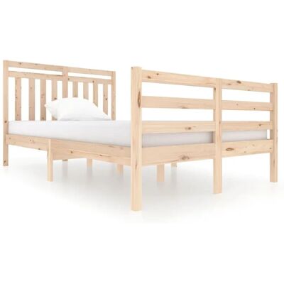 vidaXL Bettrahmen 120x200cm - Massivträ, Braun, Innenbereich vidaXL Bettrahmen 120x200cm - Massivträ, Braun, Innenbereich