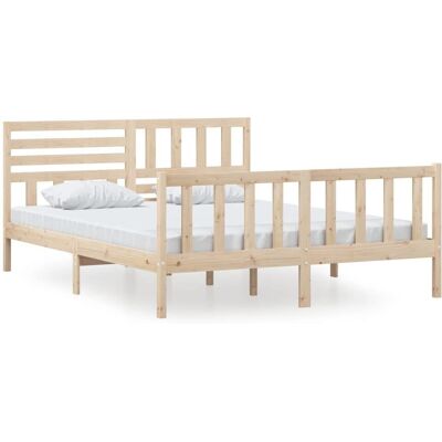 vidaXL Modell 3101163 Bettgestell - Massivholz, Braun, 160x200 cm vidaXL Modell 3101163 Bettgestell - Massivholz, Braun, 160x200 cm