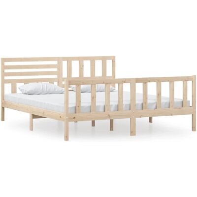 vidaXL Bettgestell - 180x200 cm Super King Massivholz vidaXL Bettgestell - 180x200 cm Super King Massivholz