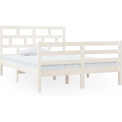 vidaXL 3101264 Sengestel i massivt fyrretræ 140x190 cm - Seng vidaXL 3101264 Sengestel i massivt fyrretræ 140x190 cm - Seng