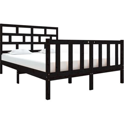 vidaXL 3101327 Bettgestell - Massives Kiefernholz Modernes Design vidaXL 3101327 Bettgestell - Massives Kiefernholz Modernes Design