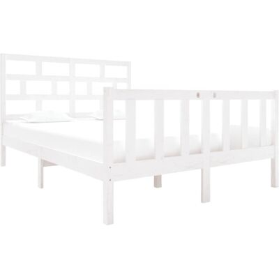 vidaXL Bedframe 140x190cm - Modern massief dennenhout vidaXL Bedframe 140x190cm - Modern massief dennenhout