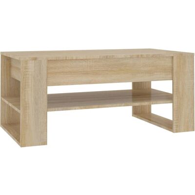 vidaXL Sonoma Eiche Couchtisch - Holzwerkstoff - 102x55x45 cm vidaXL Sonoma Eiche Couchtisch - Holzwerkstoff - 102x55x45 cm