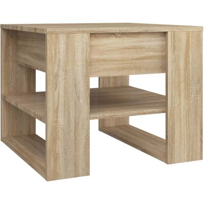 vidaXL Table basse chêne Sonoma 55,5x55x45 cm Bois d'ingénierie - Publicité vidaXL Table basse chêne Sonoma 55,5x55x45 cm Bois d'ingénierie - Publicité