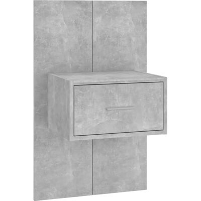 vidaXL Nachttisch - Beton Grau Wandmontage Set aus 2 vidaXL Nachttisch - Beton Grau Wandmontage Set aus 2