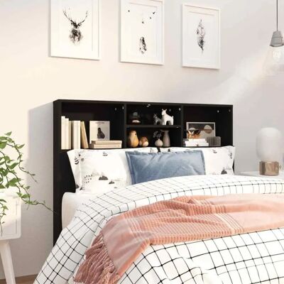 vidaXL Kopfteil Schrank Schwarz - Schlafzimmer Stauraum vidaXL Kopfteil Schrank Schwarz - Schlafzimmer Stauraum