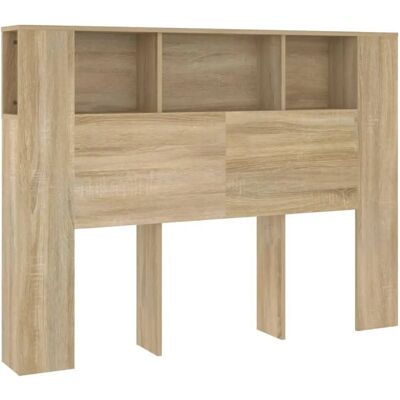 vidaXL Kopfteil Sonoma Eiche - Kopfteil mit Regalen - Indoor Möbel vidaXL Kopfteil Sonoma Eiche - Kopfteil mit Regalen - Indoor Möbel