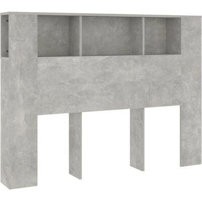 vidaXL Kopfteil Schrank Beton Grau - Kopfteil Stauraum Möbel vidaXL Kopfteil Schrank Beton Grau - Kopfteil Stauraum Möbel