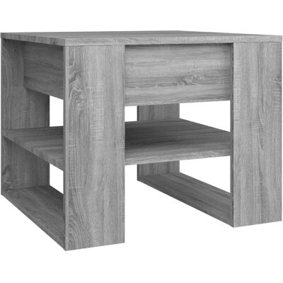 vidaXL Grauer Sonoma Couchtisch 55,5x55x45 cm vidaXL Grauer Sonoma Couchtisch 55,5x55x45 cm