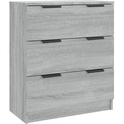 vidaXL Graues Sonoma Sideboard - Holzverbundmaterial - Wohnzimmermöbel vidaXL Graues Sonoma Sideboard - Holzverbundmaterial - Wohnzimmermöbel