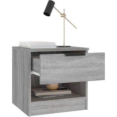 vidaXL Table de nuit Gris Sonoma - Table de nuit - Publicité vidaXL Table de nuit Gris Sonoma - Table de nuit - Publicité