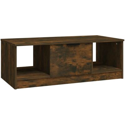 Table de café chêne fumé vidaXL - 102x50x36 cm - Mobilier salon - Publicité Table de café chêne fumé vidaXL - 102x50x36 cm - Mobilier salon - Publicité