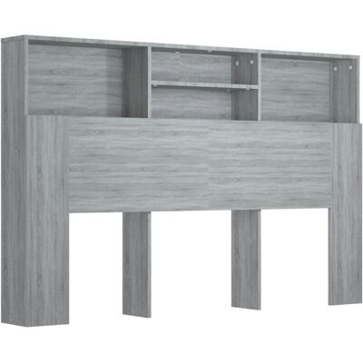 vidaXL Graues Sonoma Kopfteil-Schrank - Kopfteil mit Stauraum vidaXL Graues Sonoma Kopfteil-Schrank - Kopfteil mit Stauraum