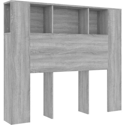 vidaXL Kopfteil mit Regalen Grey Sonoma 120x18,5x104,5 cm - Kopfende vidaXL Kopfteil mit Regalen Grey Sonoma 120x18,5x104,5 cm - Kopfende