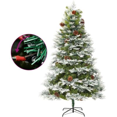 vidaXL Grüner Weihnachtsbaum mit Beleuchtung und Kiefernzapfen - 120 cm vidaXL Grüner Weihnachtsbaum mit Beleuchtung und Kiefernzapfen - 120 cm